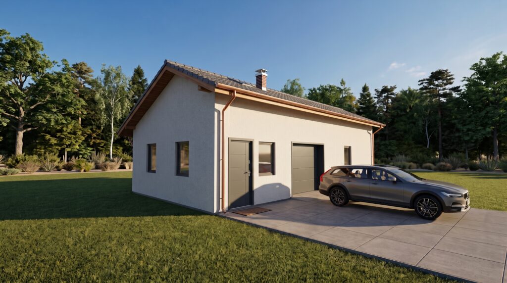 Projekt garażu – wizualizacja architektoniczna MultiWymiar
